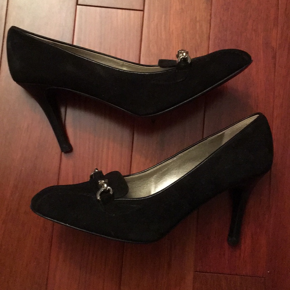 Black suede Claudia Ciuti heels - Picture 2 of 3
